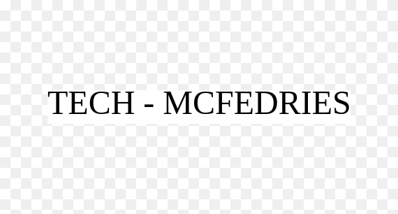 Tech MCFEDRIES, PAUL